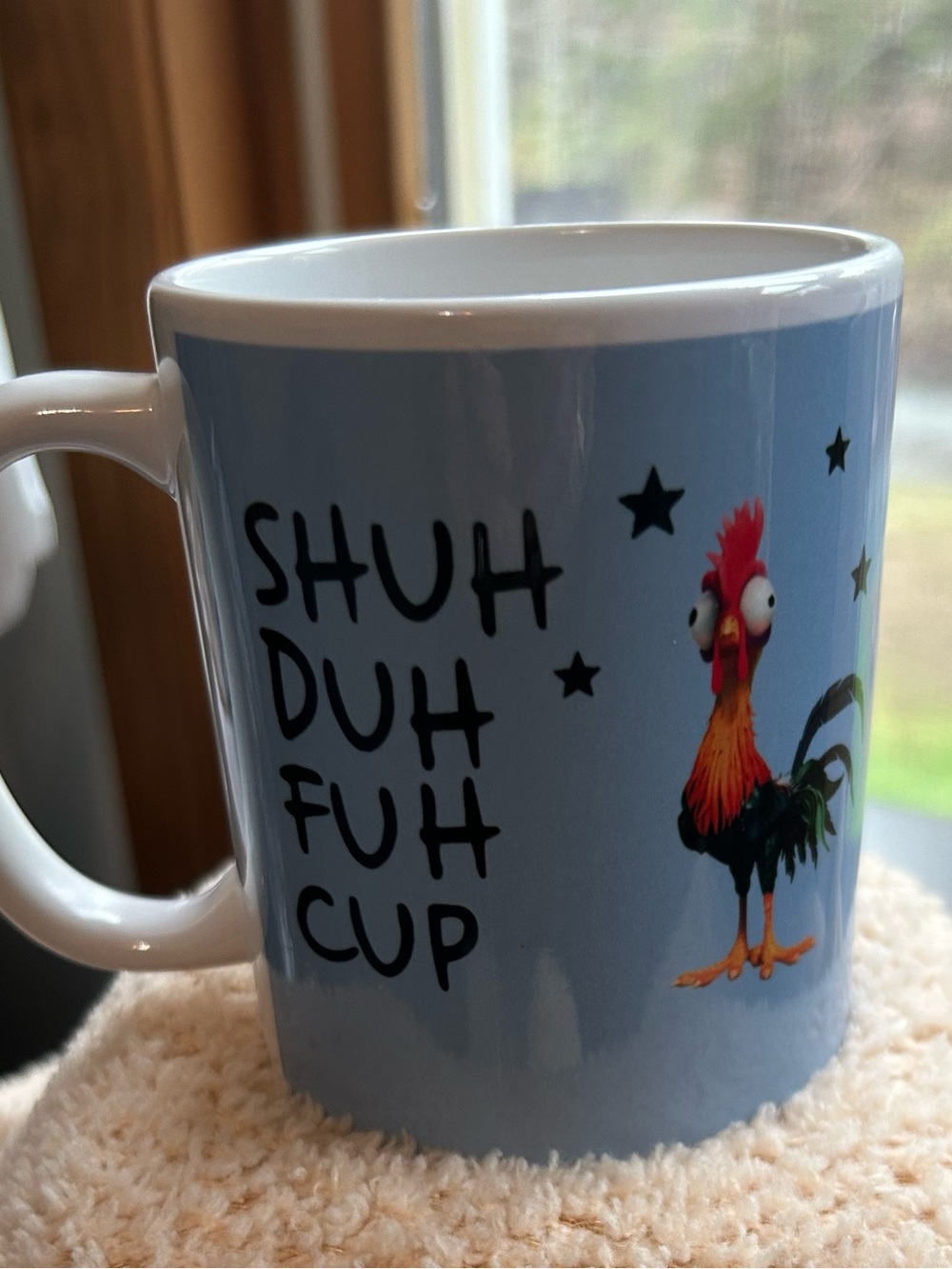 Blue Rooster Graphic Ceramic Coffee Mug - Novelty Home Dining